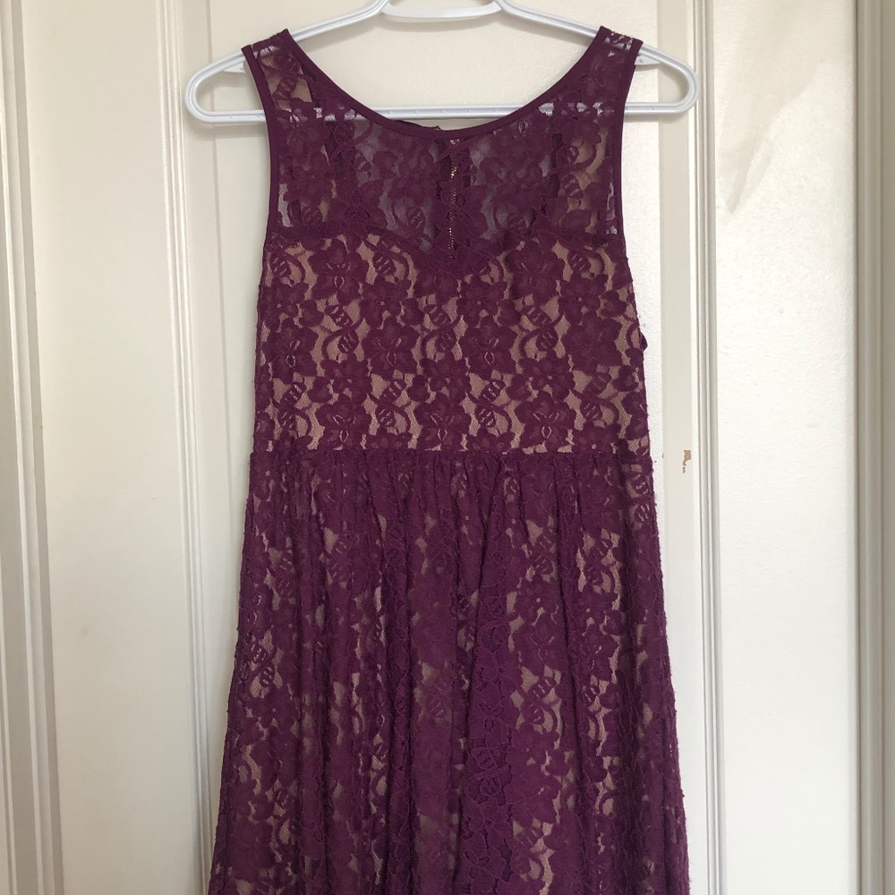 Kismet purple and nude Lace Dress